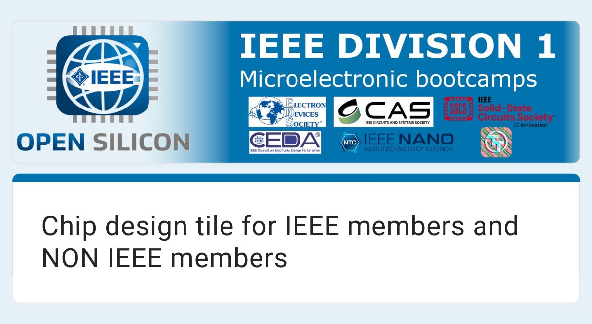 Chip design tile for IEEE members