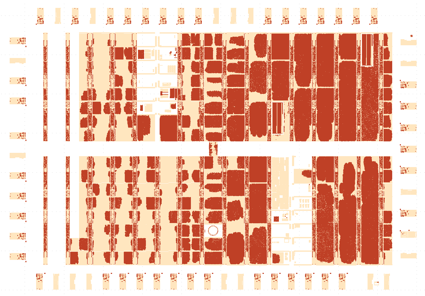 Render of the final submission showing logic density. Analog designs appear almost empty.